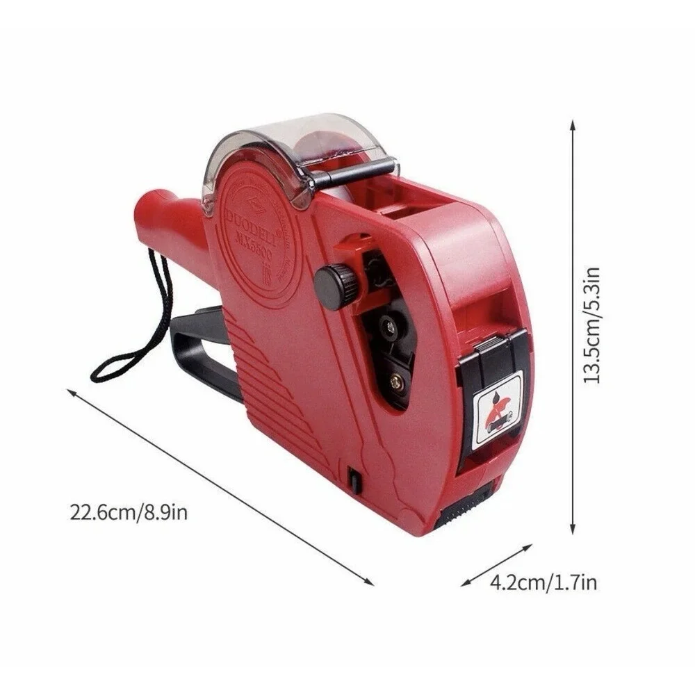 MX5500 EOS 8 Digits Price Tag Label Gun Labeller Red